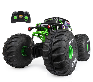 Monster Jam, Official MEGA Grave Digger All-Terrain Remote Control Monster Truck with Lights, 1:6 Scale