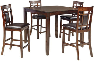 Ashley Furniture Signature Design - Bennox Counter Height Dining Room Table and Bar Stools (Set of 5) - Brown